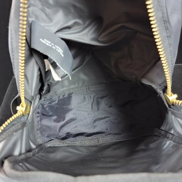 Marc by Marc Jacobs Nylon Mini Backpack – Black with Gold Zippers & Leather Trim - Picture 9 of 12